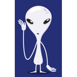 sticker extraterrestre orange