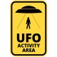 sticker panneau danger ufo