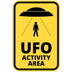 sticker panneau danger ufo