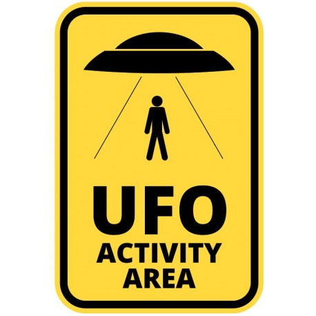 sticker panneau danger ufo