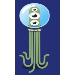 sticker tete extraterrestre