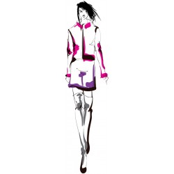 autocollant mural fashion femme