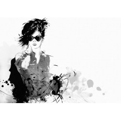 autocollant mural fashion girl