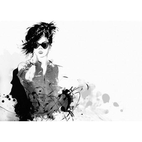 autocollant mural fashion girl