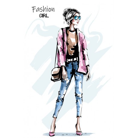 autocollants muraux fashion femme