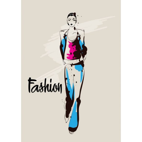 sticker mode fille deco