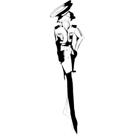 sticker mural fashion femme decoration