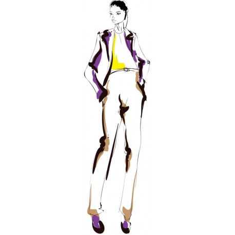 sticker mural mode fille