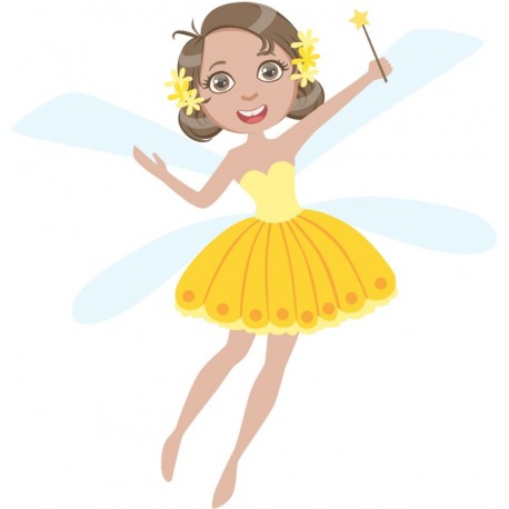 autocollant fee deco fille