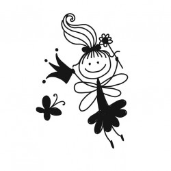 sticker mural fee chambre deco