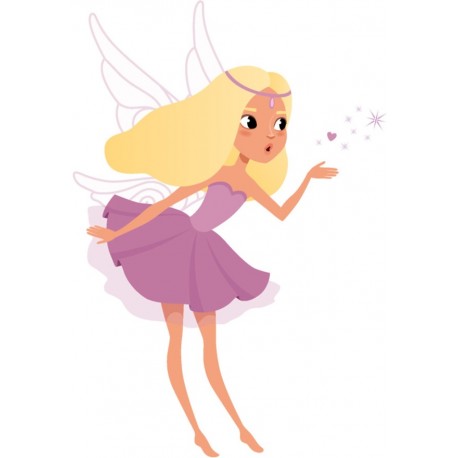 sticker mural fee chambre fille