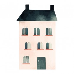 autocollant mural arbre bleu