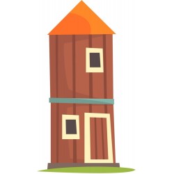 autocollants muraux maison poupee noir et blanc