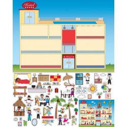 autocollants maison de poupee fire station