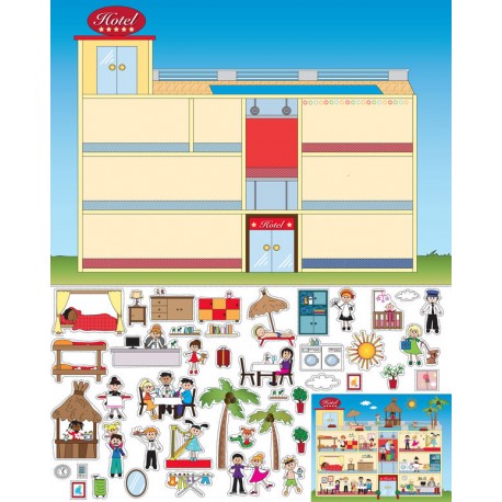 autocollants maison de poupee fire station