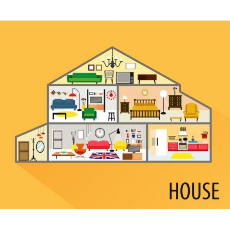 autocollants maison de poupee hotel