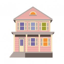 autocollant portail maison poupee