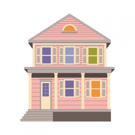 autocollant portail maison poupee