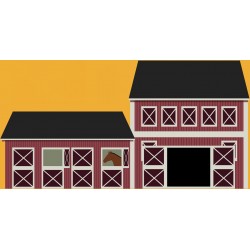 sticker maison poupee ciel bleu