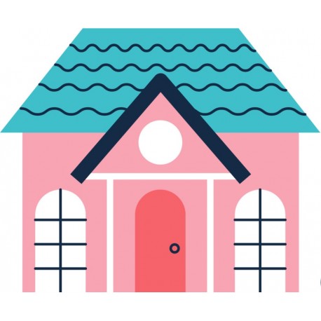 sticker maison poupee chambre