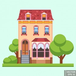 sticker mural maison poupee enfant