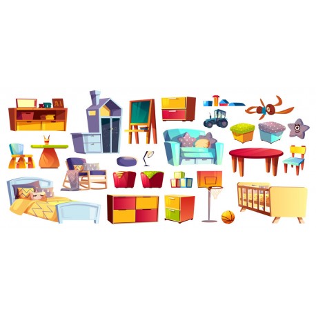 stickers maison poupee caserne pompier