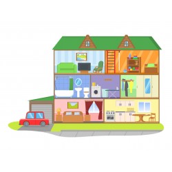 stickers maison poupee chinoise