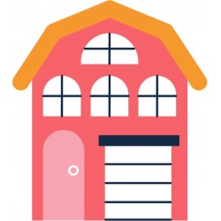 stickers maison poupee decoraton