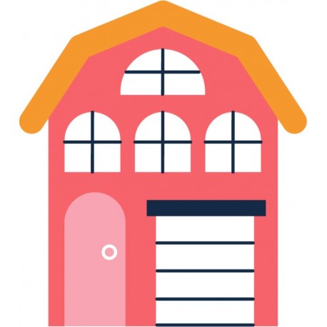 stickers maison poupee decoraton