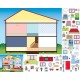 stickers maison poupee rose decoraton