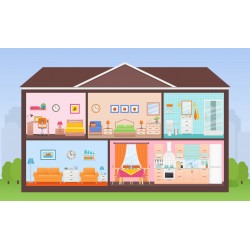 stickers maison poupee garcon