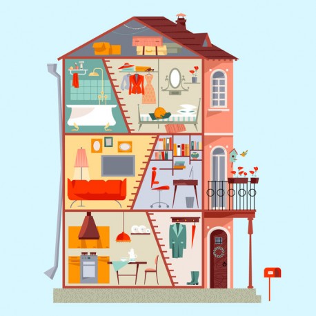 stickers maison poupee geant