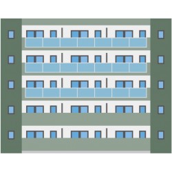 stickers maison poupee hotel bleu