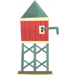 stickers maison poupee rose orange