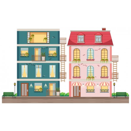 stickers maison poupee police