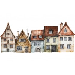 stickers maison poupee sapin