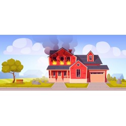 stickers muraux maison poupee batiment