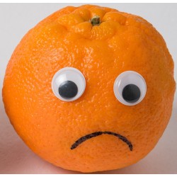 autocollant fruit rigolo clementine