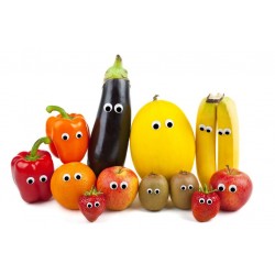 autocollant fruit rigolo deco