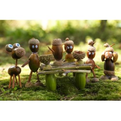 autocollant fruit rigolo marron