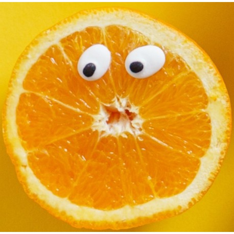 autocollant fruit rigolo noisette