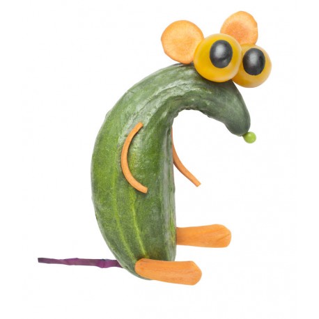 autocollant fruit rigolo pomme verte yeux