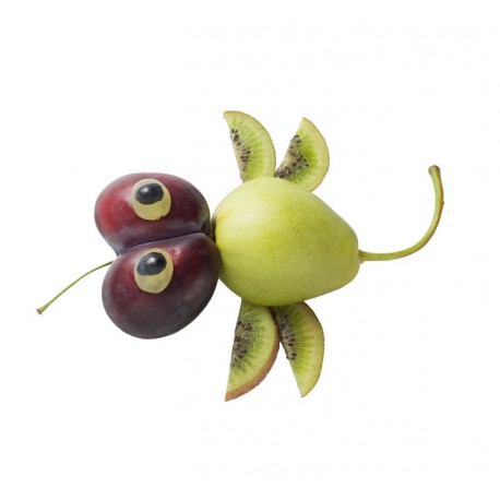 autocollant mural fruit rigolo surpris