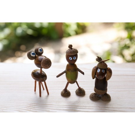 sticker fruit rigolo marron bonhomme