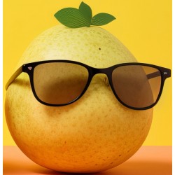 stickers fruit rigolo fond bleu