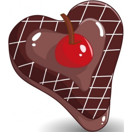 autocollant gateau cerise