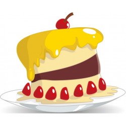 autocollant part de gateau