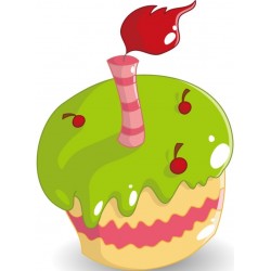 autocollant gateau jaune