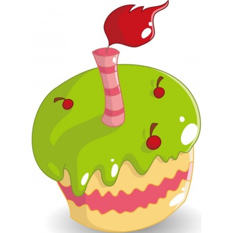 autocollant gateau jaune