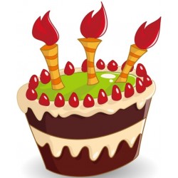 autocollant gateau anniversaire